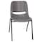 Flash Furniture 661 lb. Capacity Gray Stack Chair w/ Black Frame RUT-16-PDR-GY-GG - alternate 5